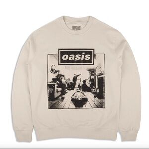 Oasis Graphic Cream Crewneck Sweater Unisex